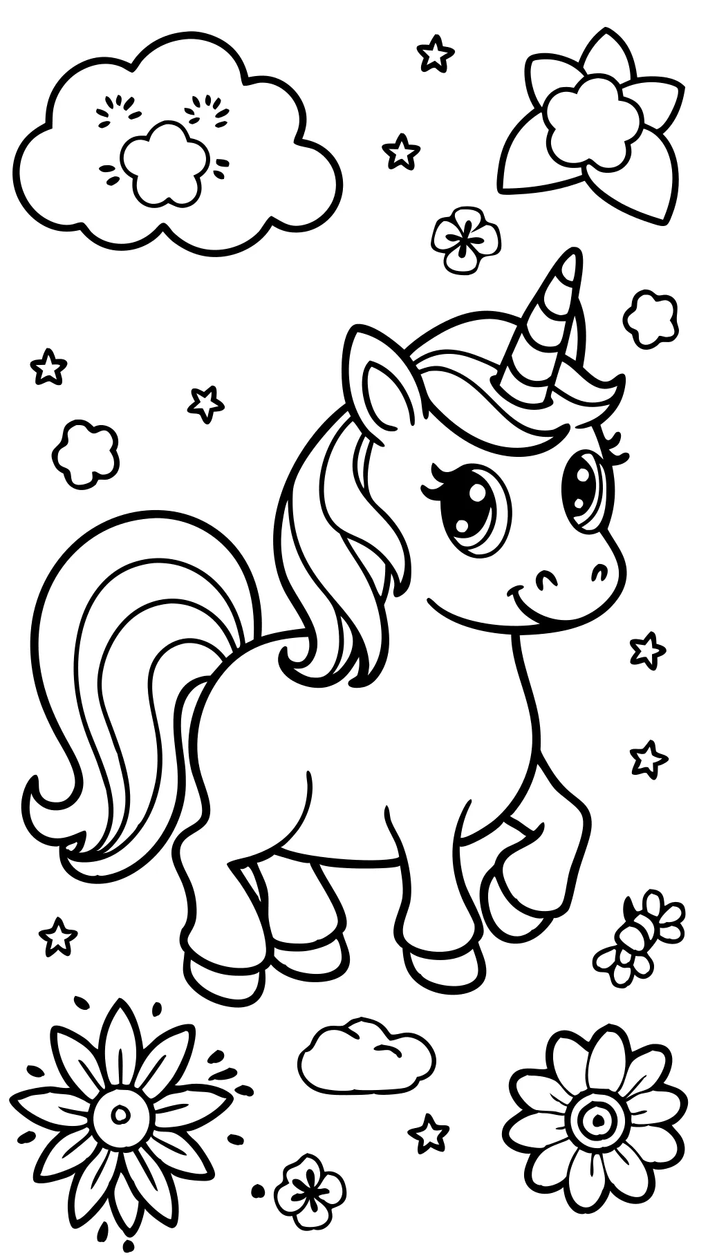 cute unicorn coloring pages